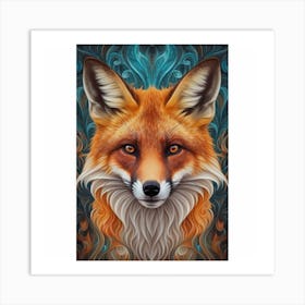 Enigmatic Fox Gaze Print Art Art Print