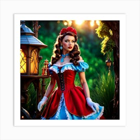 Snow White And The Seven Dwarfs Art Print