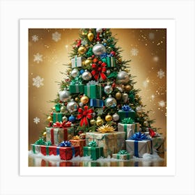 Leonardo Phoenix 10 A Majestic Christmas Tree Stands Tall Ador 1 Art Print