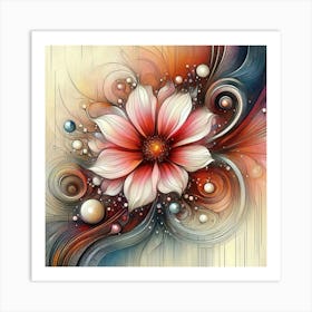 Abstract Flower Painting 12 Art Print