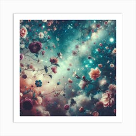 Flowers In The Sky 2 Art Print