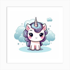 Cute Unicorn 589 Art Print