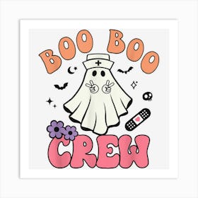 The Boo Crew Reto Nurse Halloween 2022 Nursing Rn Art Print