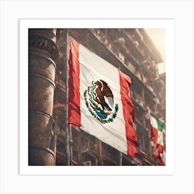 Flag Of Mexico 6 Art Print