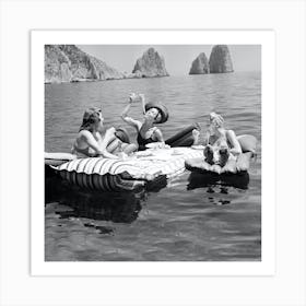 Three Women Spaghetti On Rafts 1 Art Print