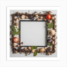 Frame With Vegetables Art Print