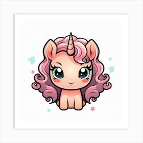 Cute Unicorn 163 Art Print