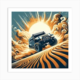 Offroad Desert Jeep Art Print