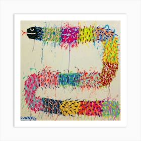 Colorful Snake Art Print