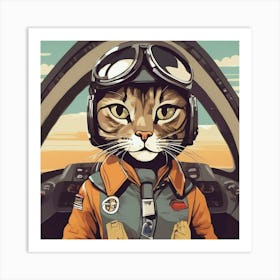 Captain Tabby Art Print