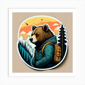 Bear In The Mountains 1 Art Print