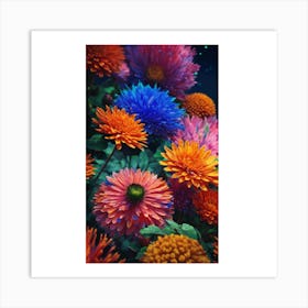 Colorful Flowers Art Print