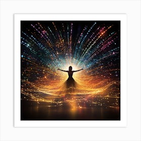 Woman With Arms Outstretched Art Print