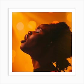 Afro-American Woman Singing Art Print