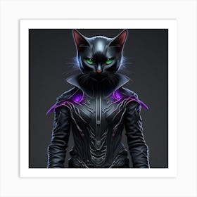 Cat In A Suit Art Print