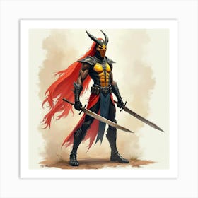 Mortal Kombat Ninja Fighter Concept Art (553) Art Print