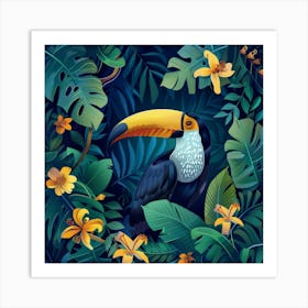 Toucan In The Jungle 3 Art Print