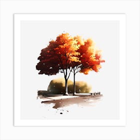 Autumn Trees Art Print