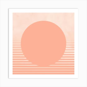 Pink Boho Modern Sunset Art Print