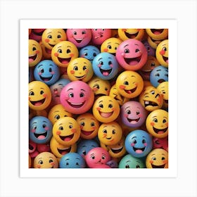 Smiley Faces Art Print