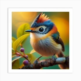 Colorful Bird Art Print