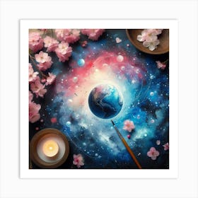 Earth In Space 1 Art Print