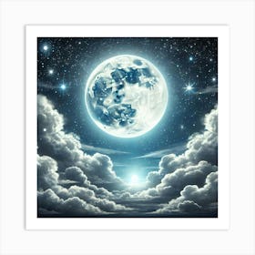 Full Moon In The Sky 19 Art Print