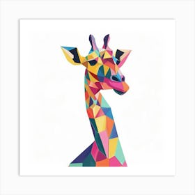 Geometric Giraffe Art Print