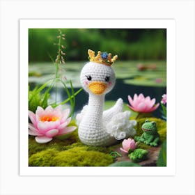 Amigurumi, Swan 3 Art Print