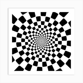 Geomtric Pattern Illusion Shapes Art Print