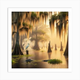 Cypress Swamp Art Print