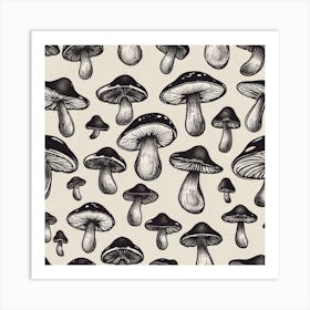Mushroom Print 2 Art Print