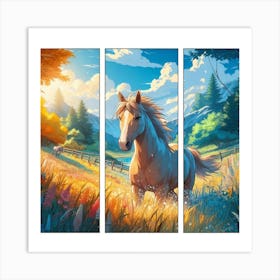 Horse In The Meadow Art Print