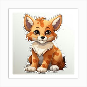 Cute Fox Sticker 2 Art Print