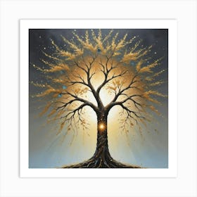 Sparkling Mother Tree Art Print 2 Art Print