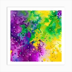 SPLASH WATERCOLOR PRINT Art Print