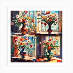 Flowers In The Window Art Print