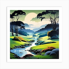 Landscape By Edward Scott Art Print