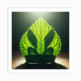 Mint Leaf Crown Art Print