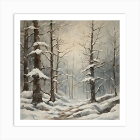 Winter In The Woods Art Print