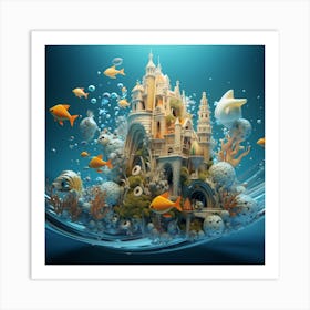 Underwater Castle 3 Art Print