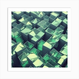 Abstract Cubes Art Print