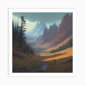 Landscape Painting 143 Art Print