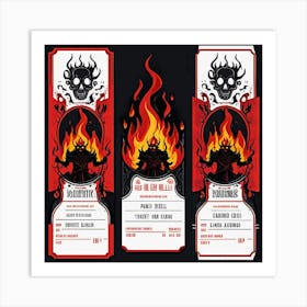 Devil On Fire Art Print