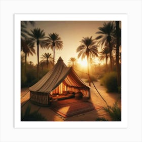 Bedouin Tent At Dusk Art Print