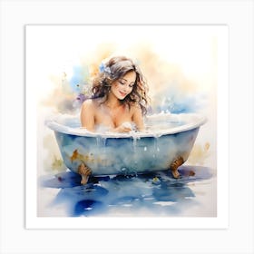 Bathing Woman Art Print