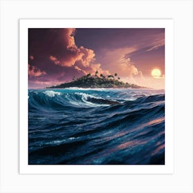 Write An Accurate Description Of The Sea Landsca (3) Art Print