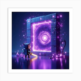 Minecraft portal Art Print