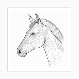 Zebra Head Art Print