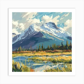 Mountain Landscape Painting Art Print